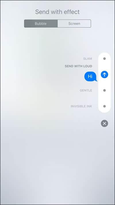 Loud Effect in iMessage