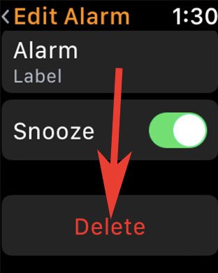 Delete Apple Watch Alarm