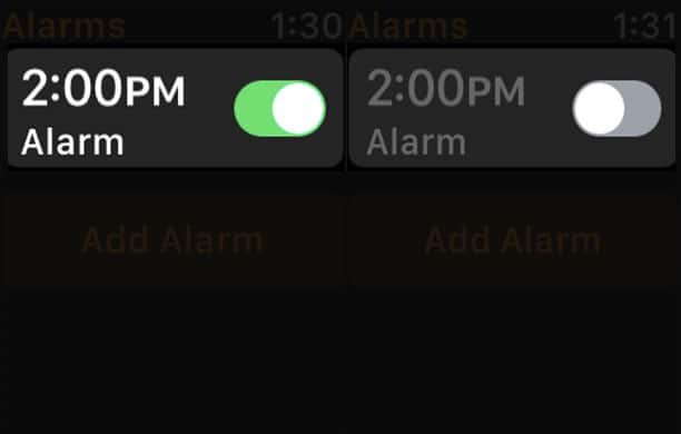 Turn Off Alarm on Apple Watch