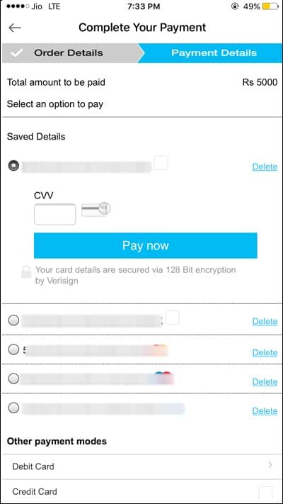 Complete Your Payment to Add Money in Paytm