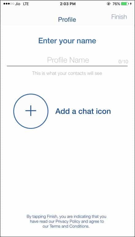 Enter Name and Choose Profile icon