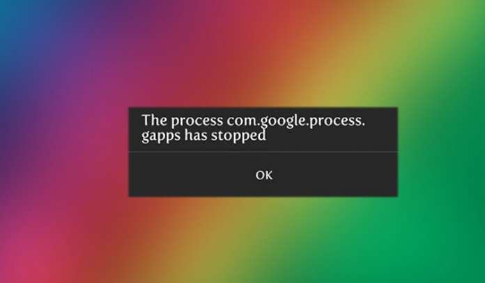 В приложении com google process gapps произошла ошибка как исправить