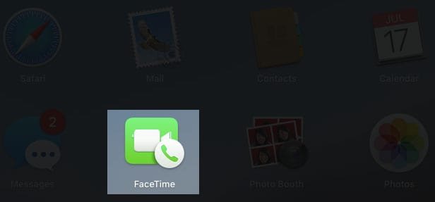 Launch FaceTime on Mac