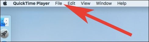 click on File in the Menu bar in Mac