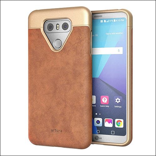 Premium Vegan Leather LG G6 Case from Artura Collection