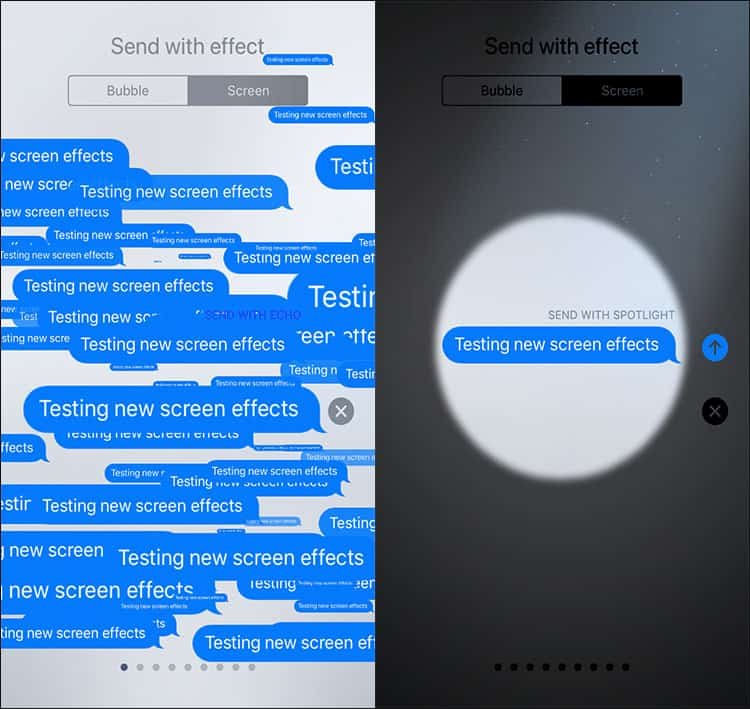 iMessage Screen Effects