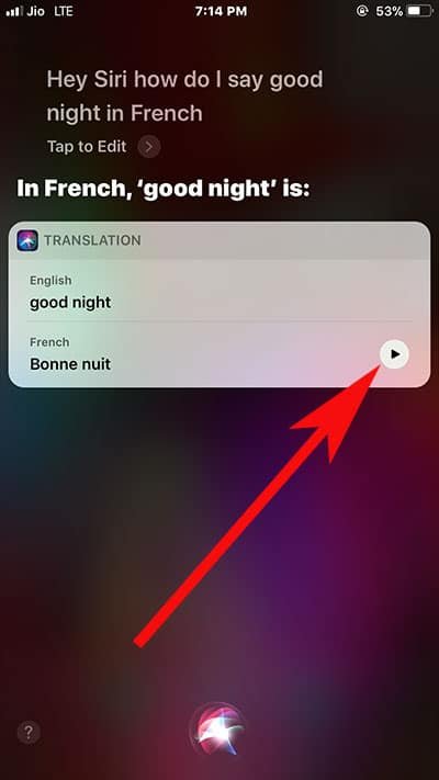 Tap on Play to Listen how can you say good night in french