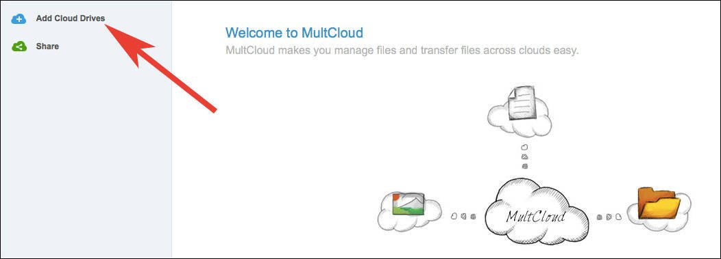 Click on Add Cloud Drives