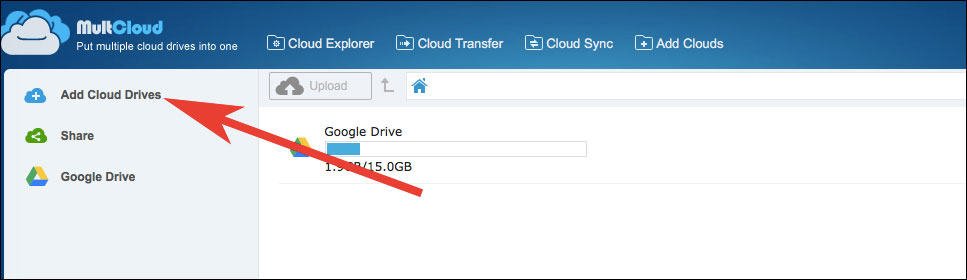 Click on Add iCloud Drive for Second Time to Add another cloud storage