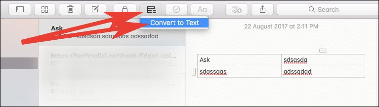 Convert a Table into Plain Text