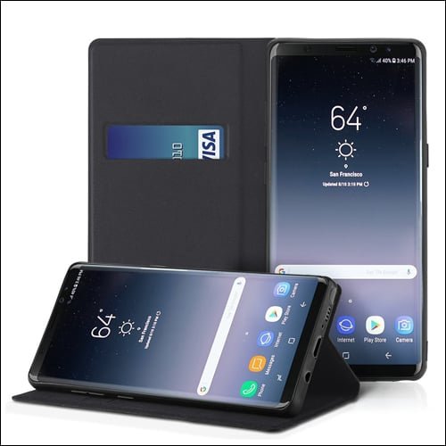 EasyAcc Leather Case with Card Holder for Galaxy Note 8