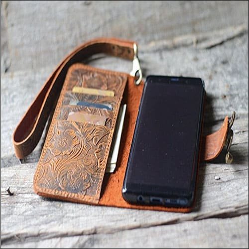 JJNUSA Handmade Leather Case for Samsung Galaxy Note 8