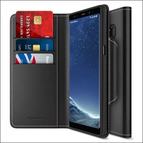 Maxboost Leather Flip Cover for Galaxy Note 8