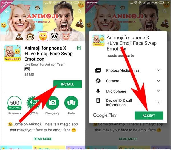 Download and Install Animoji for phone X App on your Android phone