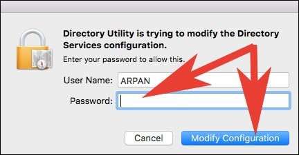 Enter Password and Click on Modify Configuration