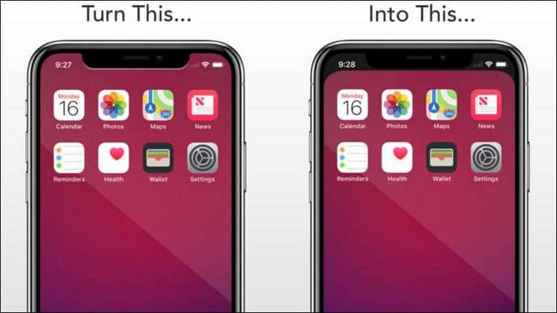 How to Hide iPhone X Notch