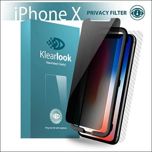 Klearlook iPhone X Front and Back Glass Screen Protector