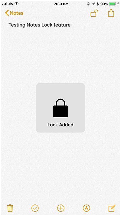 Notes Locked Message Appeared on iPhone and iPad Screen