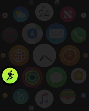 Open Workout App in Apple Watch