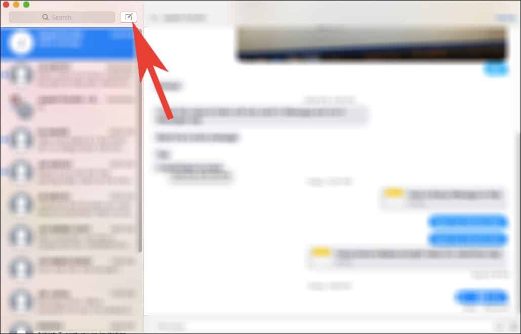 Compose New Message in Message App on Mac