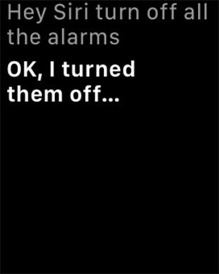 Deactivate all Alarm on Apple Watch Using Siri