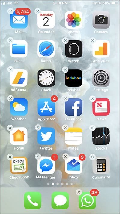 Delete iPhone Apps