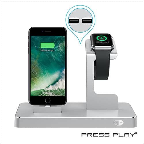 PressPlay Apple Watch and iPhone Charging Dock