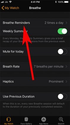 How to Disable Breathe Reminders on Apple Watch Series 3, 2 and 1