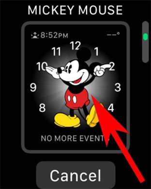 Tap on Watch Face to Set Apple Watch Face