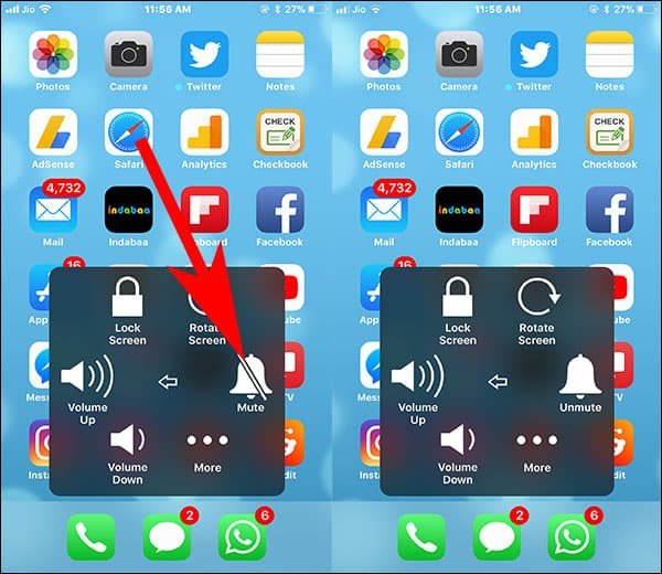 Use Assistive Touch to Mute iPhone