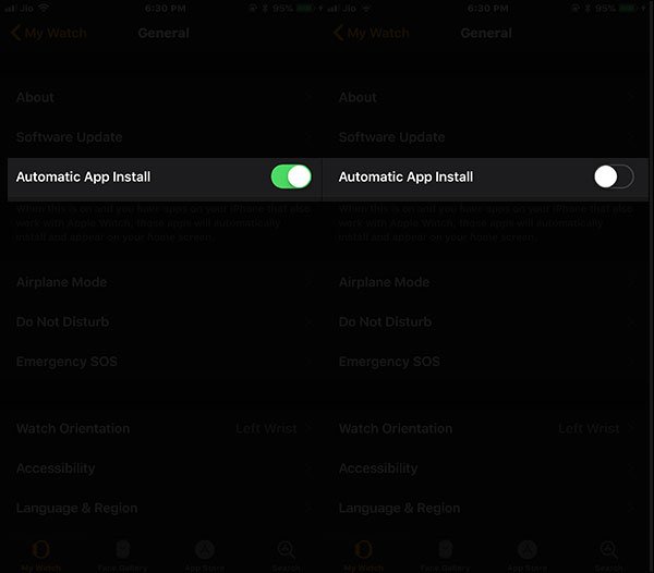 Turn Off Automatic App Install on Apple Watch