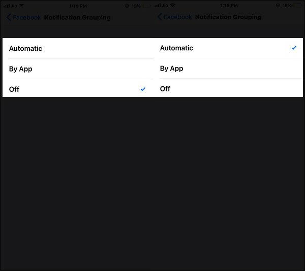 Enable Notification Grouping on iPhone and iPad in iOS 12