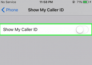 hide caller ID