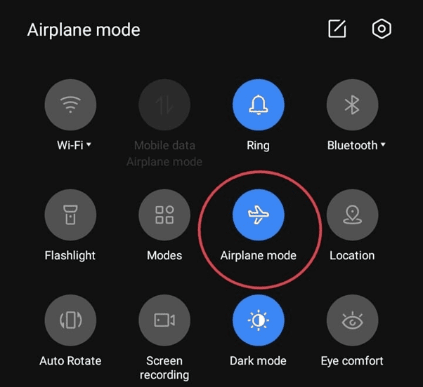 reasons why android phone isn't ringing - Phone is in Airplane Mode